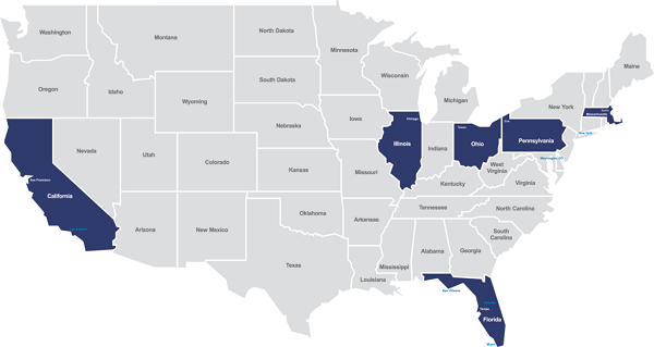 Campus của tổ chức trải dài trên khắp lãnh thổ nước Mỹ