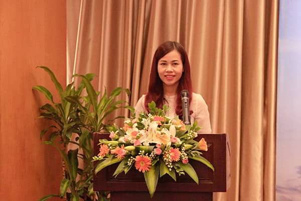 Bà Lê Hoàng Lan - Giám đốc New Ocean phát biểu