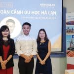 Ms. Phạm Minh Hương, Mr. Phạm Đình Bảng (Nuffic Neso Vietnam) và Bà Hoàng Vĩnh Hường – PGD Công ty tư vấn du học New Ocean (từ trái qua)