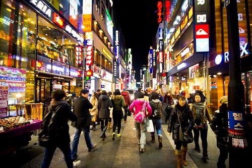 Đường phố Hàn Quốc lúc lên đèn