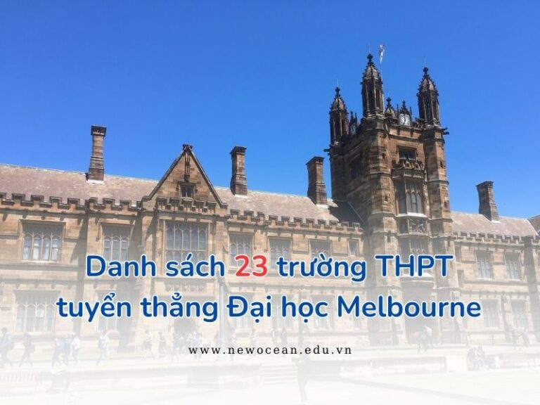 Danh sách 23 trường Trung học Việt Nam được tuyển thẳng Đại học Melbourne, Úc