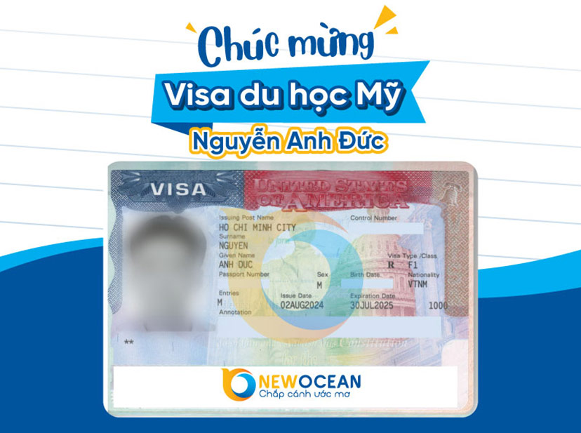 Chúc mừng visa du học Mỹ Nguyễn Anh Đức