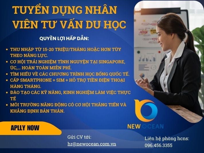 Tuyển dụng nhân viên tư vấn du học