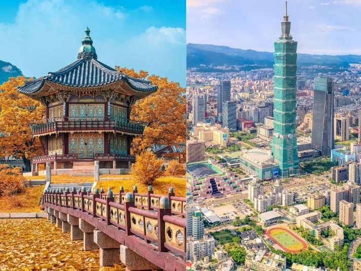 So sánh chi tiết giữa du học Đài Loan và Hàn Quốc